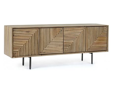 Comodă TV 4 uși lemn mango Darsey 140x32.5x53 cm