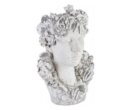 Ghiveci flori ceramica alba Divinity 34x28x50 cm