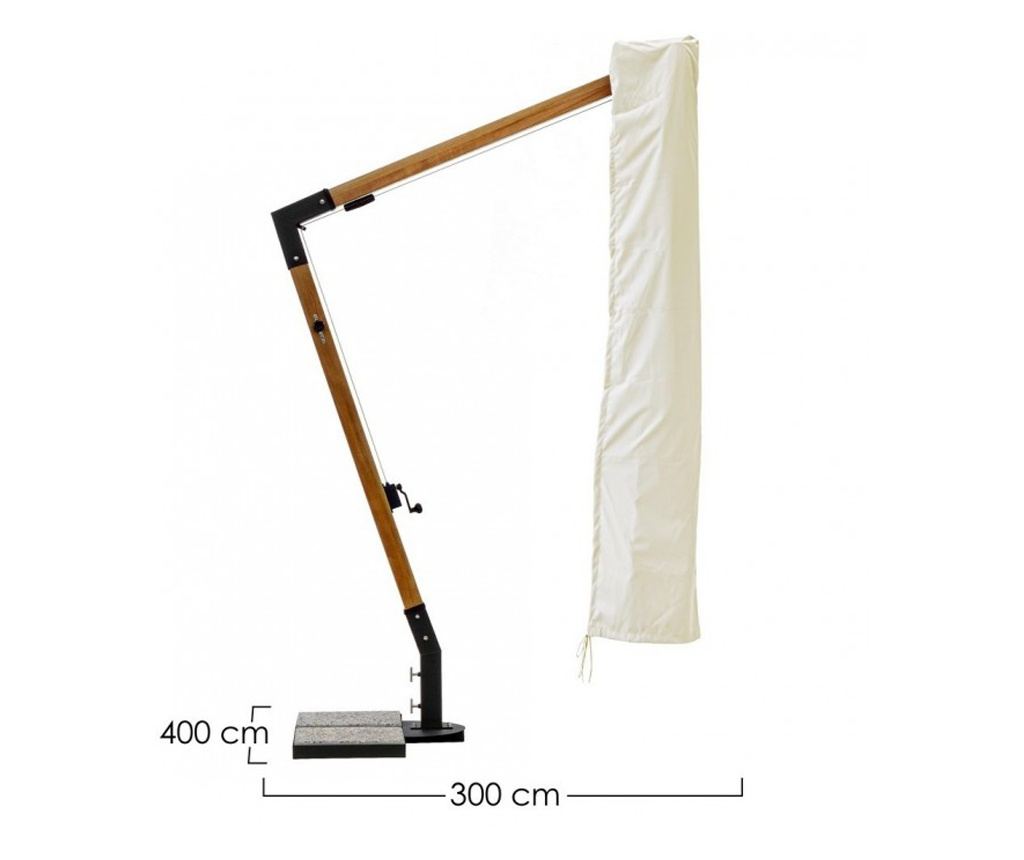 Capua krem tekstilna navlaka za zaštitu suncobrana 53x290 cm - 2