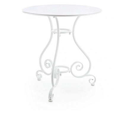 Etienne fehér acél asztal 70x72 cm