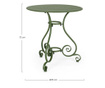 Etienne zeleni čelični stol 70x72 cm