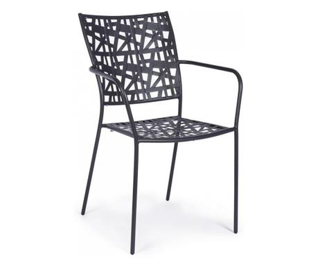 Set od 4 Kelsie stolice antracit sivo željezo 54x55x89 cm