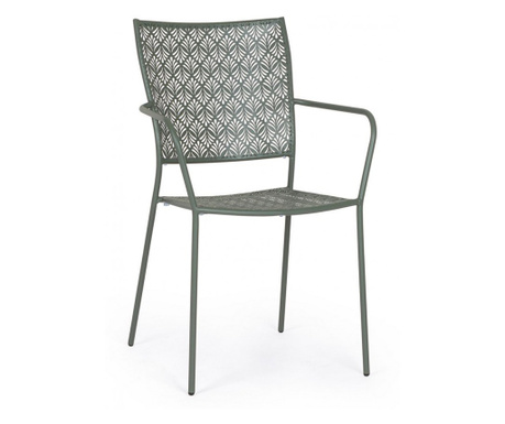 Set od 4 Lizette zelene željezne stolice 54x55x89 cm