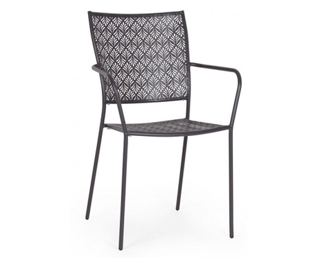 Set od 4 stolice Lizette antracit sivo željezo 54x55x89 cm