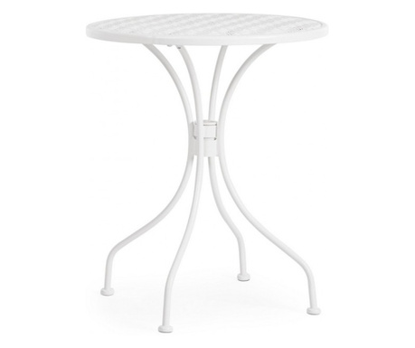 Lizette fehér acél asztal 60x71 cm