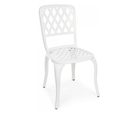 Set od 2 bijele aluminijske stolice Faenza 44x46x89 cm