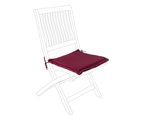 Set 4 perne scaune textil visiniu 42x42x3 cm