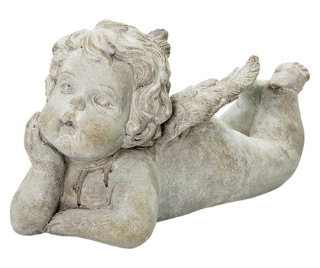 Figurica angela iz sivega kamna 29x14x16 cm