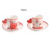 4 db Pisicute porcelán kávéscsésze készlet 20,5x20,5x6 cm, 80 ml
