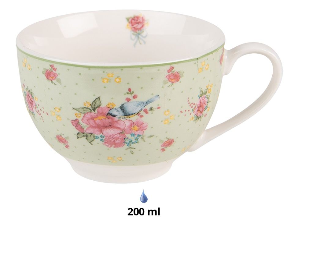 Komplet 4 porcelanastih skodelic 12x9x6 cm, 14x2 cm, 200 ml - 2