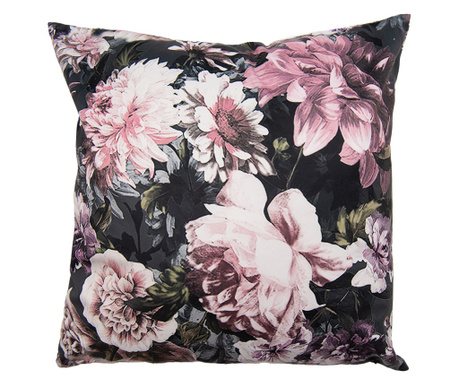 Set od 2 jastučnice poliester crno ružičasta Romantic 45x45 cm