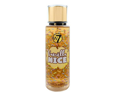 Spray pentru corp cu aroma de vanilie, W7, Vanilla Nice, Body Mist, 250 ml