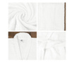 Quasar & Co. Horeca szett: Felnőtt fürdőköpeny + Törölköző, 50x90 cm, 100% pamut, fehér, S / M
