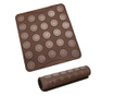 Комплект тави за макарони/бисквити, Quasar & Co., 2 броя, силикон, 29 x 26 см, кафяв