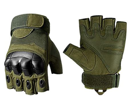 IdeallStore® vojenské taktické rukavice, Total Survivor, Kloubová ochrana, Nylon, Velikost XL, Khaki