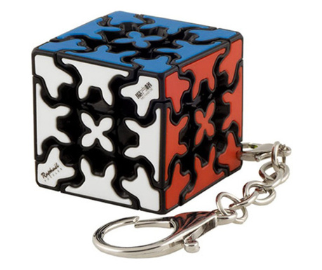 Cub Magic 3x3x3, QiYi Keychains Mini Gear, Key Ring, Stickerless, 496CUB