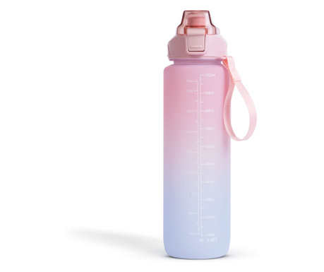 Sticla de apa sport - 1L - opal - gradient roz-albastru