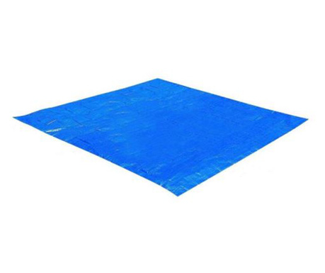 Medencevédő szőnyeg, állvány, PVC, kék, 396x396 cm, Bestway