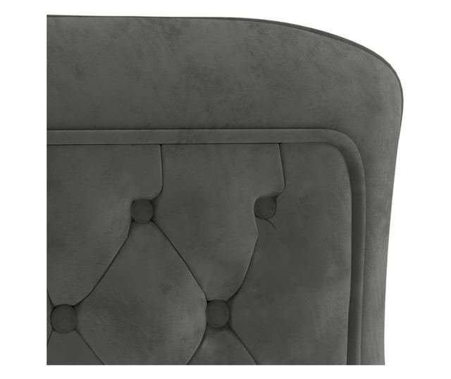 Stolica za blagovaonicu, siva, 53x52x98 cm, baršun i nehrđajući čelik