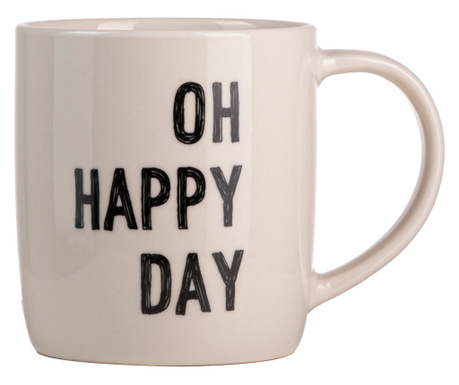Чаша за кафе GUSTA, Oh happy day, Порцелан, 300 мл, Ф9х8 см