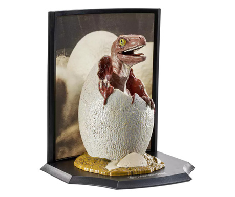Figurina de colectie Jurassic Park IdeallStore®, Baby Velociraptor, 15 cm, suport inclus