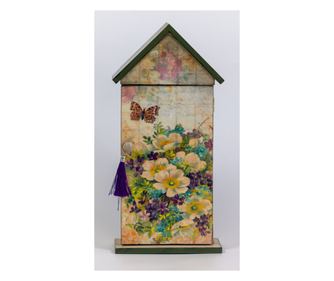 Cutie chei decorativa, handmade, lemn, 30x14,5x5 cm