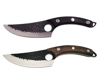 Set dveh kuhinjskih nožev IdeallStore. Japonski kuhar, ročno delo, jeklo, lesen ročaj, 27,5 cm