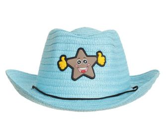 Palarie de paie pentru baieti PAMI, PC-0223-145-4, 52 cm, Bleu