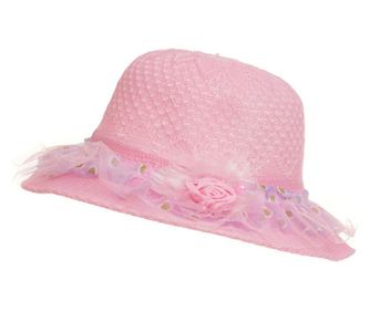 Palarie de vara pentru copii PAMI, PC-0223-233-roz, 52 cm, Roz