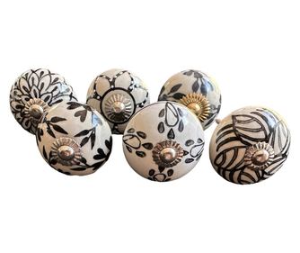 Set de 6 butoane de mobilier in stil vintage