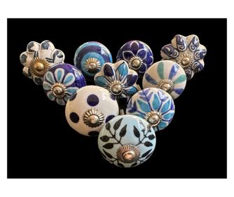 Set de 10 butoane de mobilier in stil vintage