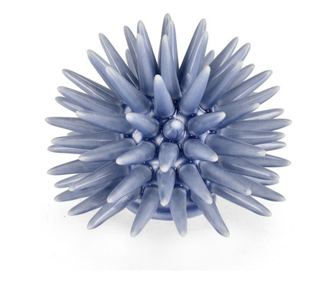 Sada 2 dekorací Mořský ježek modrý porcelán 15x13 cm