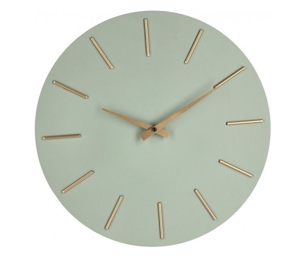 Zöld-arany falióra Timeline 40x5 cm