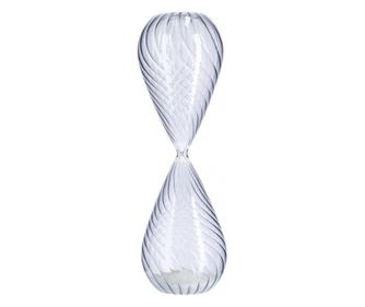 Kronos kék üveg homokóra 12x39 cm