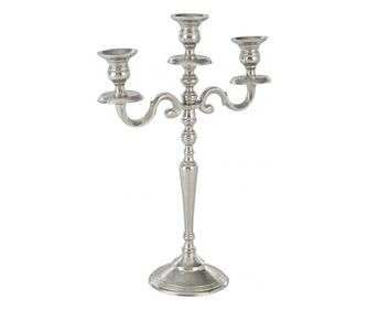 Karan srebrni aluminijski svijećnjak 29x29x40 cm