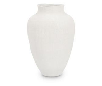 Fehér kerámia váza Papyrus 20x29,8 cm