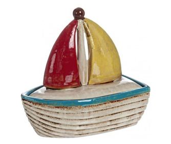 Barcuta decorativa ceramica Mykonos 24.5x14x23.5 cm