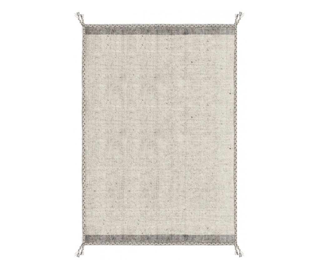Chathu bézs és szürke gyapjú-pamut szőnyeg 160x230 cm