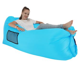 Modra napihljiva torba Lebag 70x240 cm