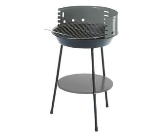 MasterGrill MG915 Ψησταριά Κάρβουνου με Κάτω Ράφι, Διάμετρος 35 cm, Μέταλλο, Μαύρο/Γκρι