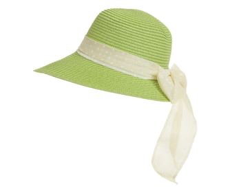 Palarie de paie pentru dama, PAMI, PD-0223-202-verde, 56 cm, Verde