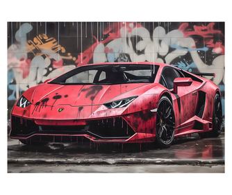 Fototapeta Dječak Auto Grafiti 368x254 cm, Vlies Tapeta