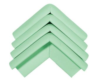 Set 4 Protectii colturi mobila, Verde, HML45