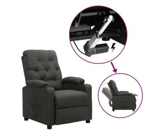 Sjedalo s nagibom i podizanjem, tamno sivo, tekstilni materijal