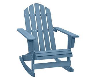 Stolac za ljuljanje u vrtu Adirondack plavi masivno drvo jelke