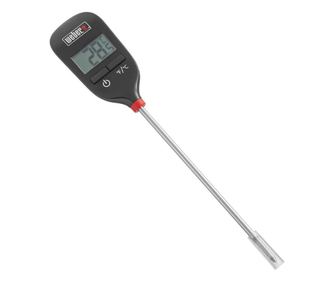 Ψηφιακό θερμόμετρο τροφίμων Weber WB 6750, άμεσης ανάγνωσης, Κελσίου, Φαρενάιτ, Ανοξείδωτο ατσάλι/Μαύρο