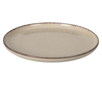 Farfurie portelan, crem, 24 cm