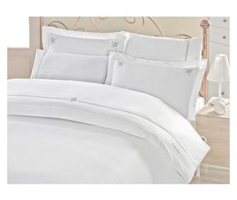 Lenjerie de pat dublu King Premium Bumbac Satinat Cotton Box Mehves