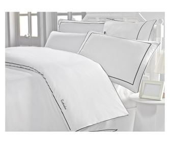 Lenjerie de pat dublu King Premium Bumbac Satinat Cotton Box Mahur