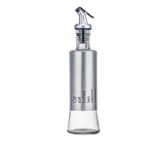 Pufo Savor üvegtartály olajhoz és ecethez, 300 ml, ezüst
